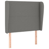 NNEVL Headboard with Ears Dark Grey 103 cm Fabric