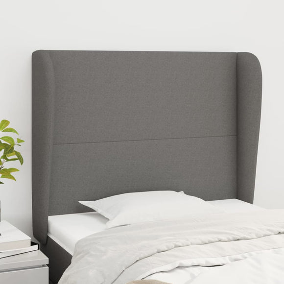 NNEVL Headboard with Ears Dark Grey 103 cm Fabric