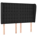 NNEVL Headboard with Ears Black 147x23x118/128 cm Faux Leather
