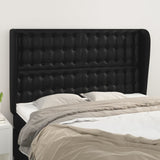 NNEVL Headboard with Ears Black 147x23x118/128 cm Faux Leather