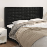 NNEVL Headboard with Ears Black 163 cm Faux Leather