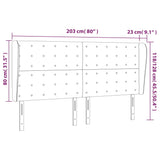 NNEVL Headboard with Ears Black 203 cm Faux Leather