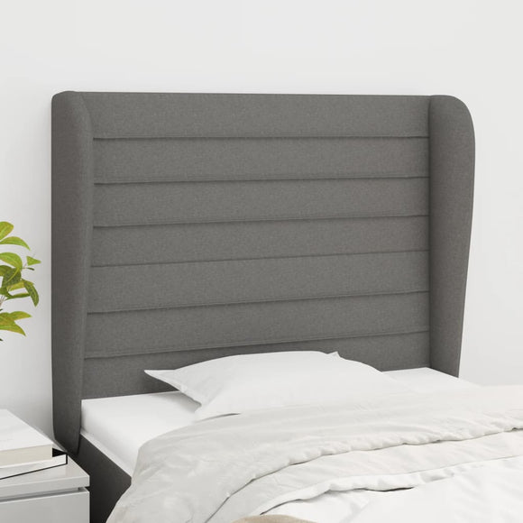 NNEVL Headboard with Ears Dark Grey 83 cm Fabric