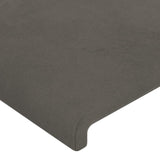 NNEVL LED Headboard Dark Grey 160 cm Velvet