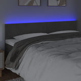 NNEVL LED Headboard Dark Grey 200 cm Velvet