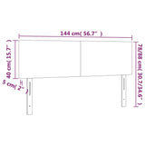 NNEVL LED Headboard Black 144 cm Faux Leather