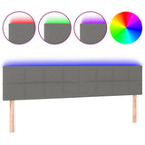 NNEVL LED Headboard Dark Grey 160 cm Fabric
