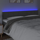 NNEVL LED Headboard Dark Grey 160 cm Fabric