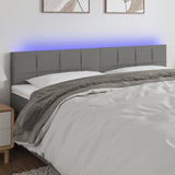 NNEVL LED Headboard Dark Grey 160 cm Fabric