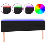 NNEVL LED Headboard Black 160x5x78/88 cm Fabric