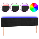 NNEVL LED Headboard Black 160x5x78/88 cm Velvet
