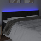 NNEVL LED Headboard Black 160x5x78/88 cm Velvet