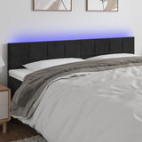 NNEVL LED Headboard Black 160x5x78/88 cm Velvet
