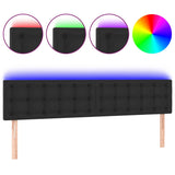 NNEVL LED Headboard Black 200 cm Faux Leather
