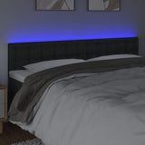 NNEVL LED Headboard Black 200 cm Faux Leather