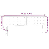 NNEVL LED Headboard Black 200 cm Faux Leather