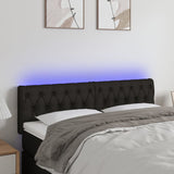 NNEVL LED Headboard Black 160 cm Fabric