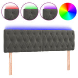NNEVL LED Headboard Dark Grey 160x7x78/88 cm Velvet