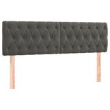NNEVL LED Headboard Dark Grey 160x7x78/88 cm Velvet