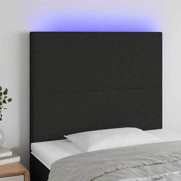NNEVL LED Headboard Black 80 cm Fabric