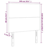 NNEVL LED Headboard Dark Grey 100 cm Velvet