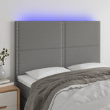 NNEVL LED Headboard Dark Grey 144 cm Fabric