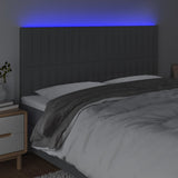 NNEVL LED Headboard Dark Grey 200 cm Fabric