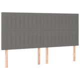 NNEVL LED Headboard Dark Grey 200 cm Fabric