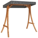 NNEVL Swing Bed with Canopy Solid Wood Spruce with Teak Finish