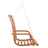NNEVL Swing Bench with Canopy Solid Wood Spruce with Teak Finish
