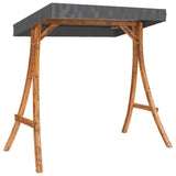 NNEVL Swing Bench with Canopy Solid Wood Spruce with Teak Finish