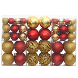 NNEVL Christmas Baubles 100 pcs Gold and Wine Red 3 / 4 / 6 cm