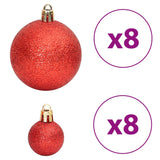 NNEVL Christmas Baubles 100 pcs Gold and Wine Red 3 / 4 / 6 cm