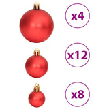 NNEVL Christmas Baubles 100 pcs Gold and Wine Red 3 / 4 / 6 cm