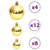 NNEVL Christmas Baubles 100 pcs Gold and Wine Red 3 / 4 / 6 cm