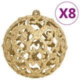 NNEVL 111 Piece Christmas Bauble Set Gold Polystyrene