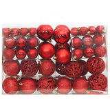 NNEVL 111 Piece Christmas Bauble Set Red Polystyrene