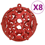 NNEVL 111 Piece Christmas Bauble Set Red Polystyrene