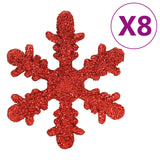 NNEVL 111 Piece Christmas Bauble Set Red Polystyrene