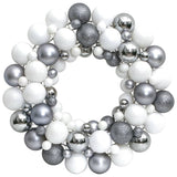 NNEVL Christmas Wreath White and Grey 45 cm Polystyrene