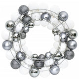 NNEVL Christmas Wreath White and Grey 45 cm Polystyrene