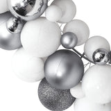 NNEVL Christmas Wreath White and Grey 45 cm Polystyrene