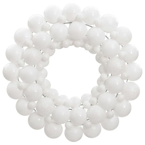 NNEVL Christmas Wreath White 45 cm Polystyrene