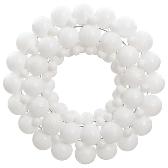 NNEVL Christmas Wreath White 45 cm Polystyrene