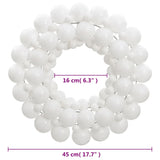 NNEVL Christmas Wreath White 45 cm Polystyrene