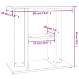NNEVL Aquarium Stand White 60x30x60 cm Engineered Wood