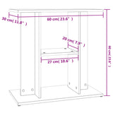 NNEVL Aquarium Stand Sonoma Oak 60x30x60 cm Engineered Wood