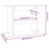 NNEVL Aquarium Stand White 80x35x60 cm Engineered Wood