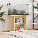 NNEVL Aquarium Stand Sonoma Oak 80x35x60 cm Engineered Wood