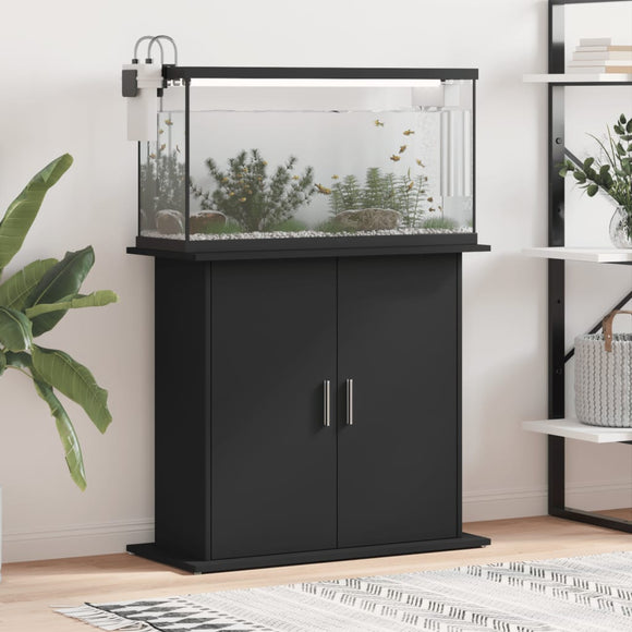 NNEVL Aquarium Stand Black 81x36x73 cm Engineered Wood